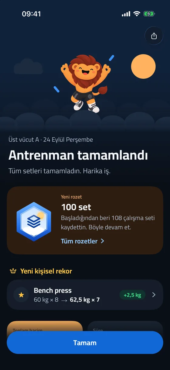 Kilometre taşlarıyla antrenman özeti
